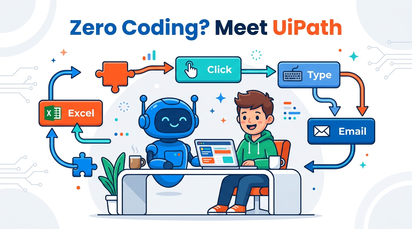 Meet Your First Digital Robot: The Zero-Coding Guide to UiPath for Students & Freshers